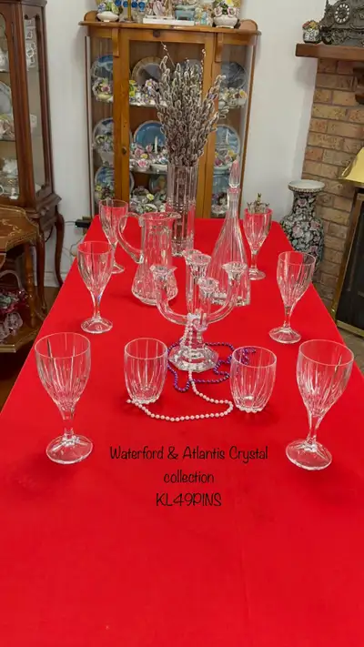 Rare Antique/ Vintage Waterford Crystal & Atlantis Crystal Collection. Great for Wedding gift , Moth...
