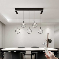 Orren Ellis Black Pendant Light, 40w Dimmable Led Chandelier 