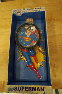 Superman 3D motion clock