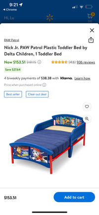 Nick Jr. PAW Patrol Plastic Toddler Bed by Delta Children, 1 Tod
