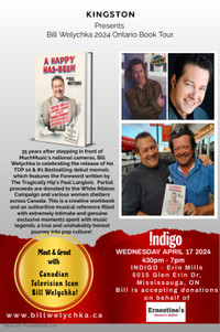 BILL WELYCHKA COMES TO INDIGO ERIN MILLS MISSISSAUGA APR 17