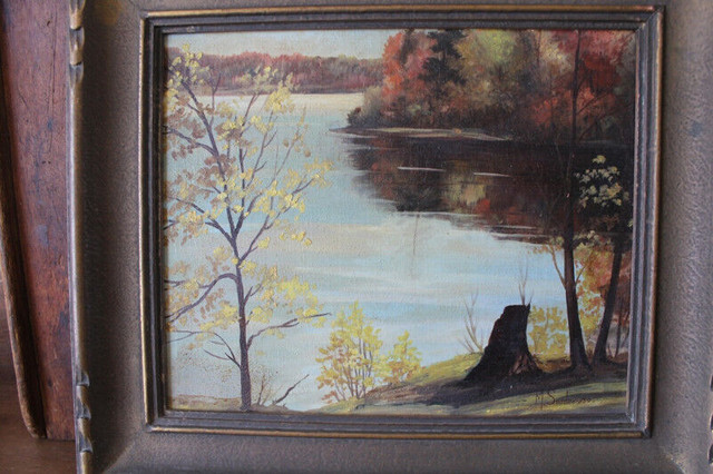 Old River Scene Painting in Arts & Collectibles in London - Image 2