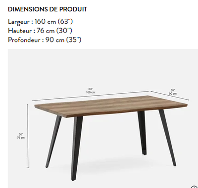 Table à dîner STRUCTUBE / Structube Dining Table, View more
