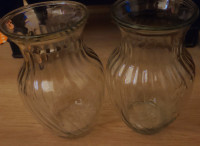 2 Medium Sized Glass Vases