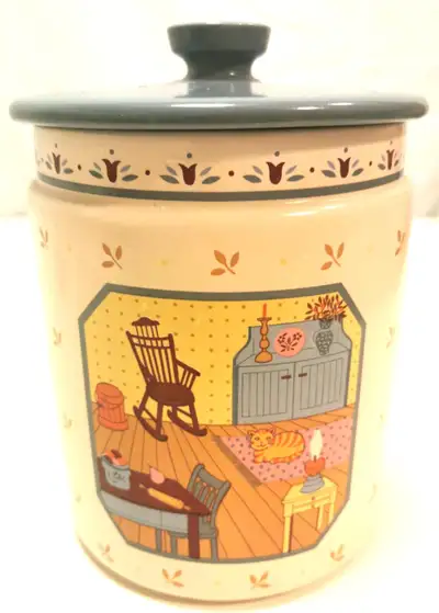 Item: Vintage Kitchen Canister Pattern/Series: "Our Home" Designer/Brand: David Davir for National H...