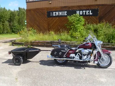 Vintage Feather Tow Motorcycle Trailer. The trailer has new tires, new tubes, new wheel bearings, ne...