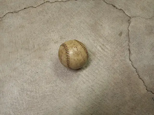 Antique Baseball Bat, Glove, and Softball in Arts & Collectibles in Hamilton - Image 5