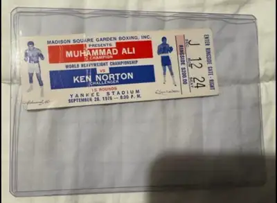  Muhammad Ali  & Ken Norton Ticket Stub 1976, View more