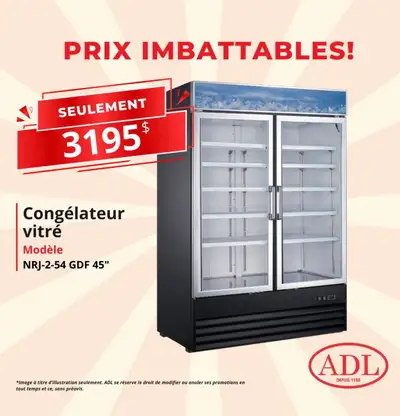 congélateur vitré 2 portes neuf, View more