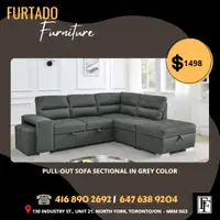 Ref. 0003 – AIR SUEDE GREY FABRIC SOFA SECTIONAL