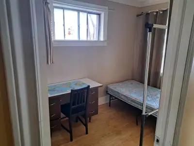 One room in the 3-bedroom main floor unit for rent for 4 months, from May 1st, 2026 to Aug. 31, 2026...