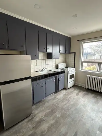 Newly renovated & painted with new floors & new appliances at Kipling and Lakeshore. 1 bedroom in qu...