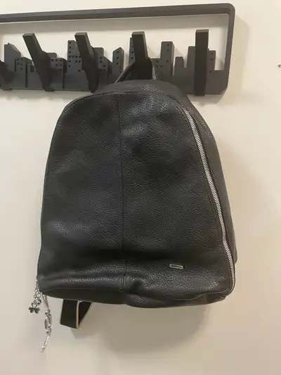 Black PU Leather Backpack with charms, View more