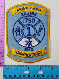 Chambersburg 1780 engine 1 ems fire patch badge crest