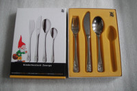 WMF children Cutlery set 3-pieces Zwerge stainless steel brushe