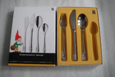 WMF children Cutlery set 3-pieces Zwerge stainless steel brushe, View more