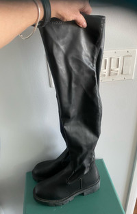 New with tag over the knee faux leather boots