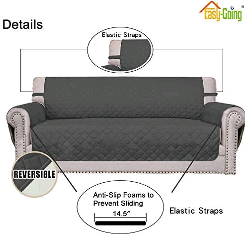Set of 3 pieces- Quilted Slipcover- Sofa and 2 chairs- reversibl in Couches & Futons in City of Toronto - Image 2