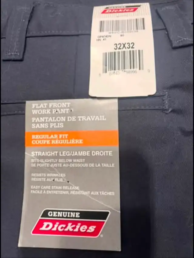 Genuine Dickies Flat Front Work Pants in Men's in Oshawa / Durham Region - Image 2