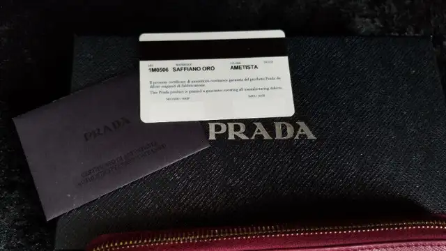 PRADA SAFFIANO LARGE ZIP WALLET 100% AUTHENTIC in Women's - Bags & Wallets in Markham / York Region - Image 6