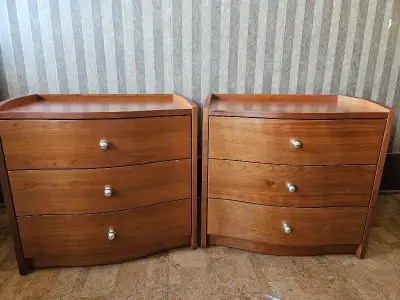 Matching Curved-Front Nightstands – with Removable Glass Tops, View more