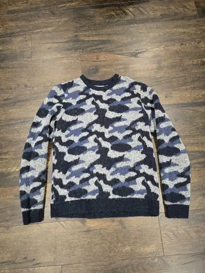 Blue and grey camo Sweater, View more