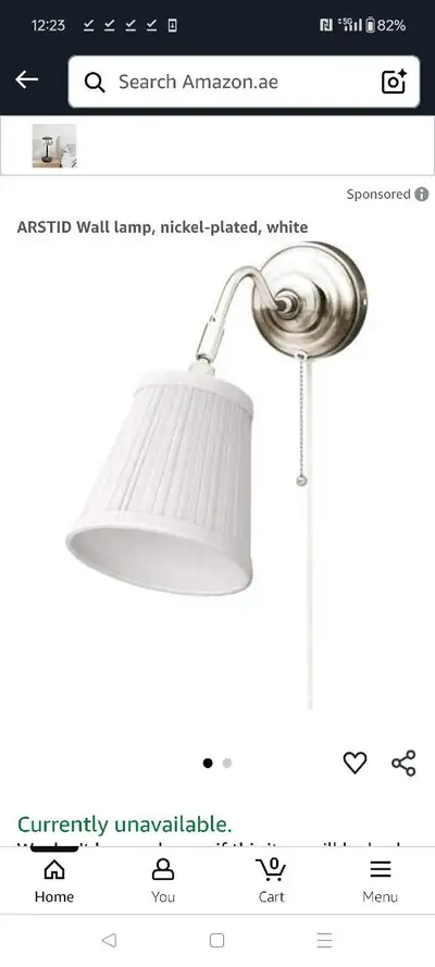 IKEA ARSTID Wall Lamp, View more