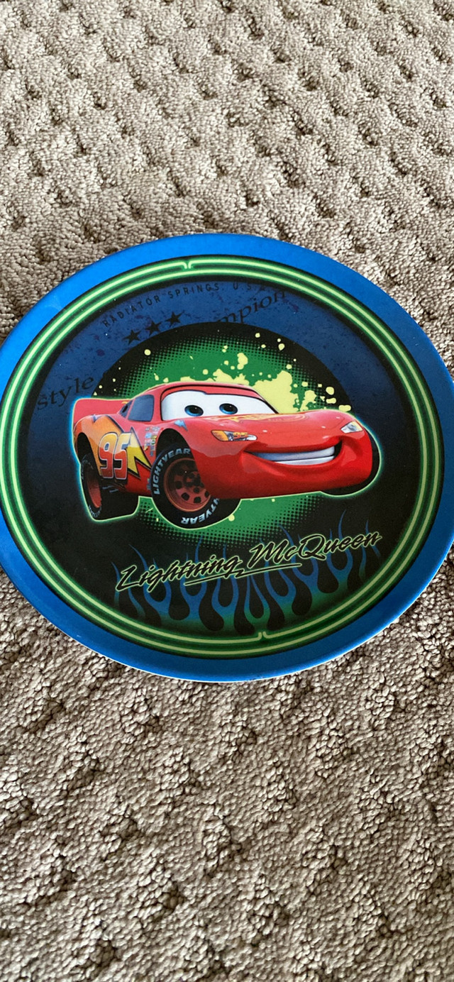 Disney Cars plastic plate and cup  in Feeding & High Chairs in Edmonton - Image 2