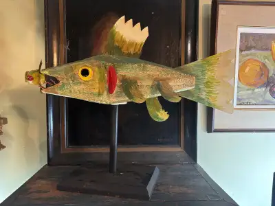 ✨ Gordon Papple Folk Art Fish Sculpture, View more