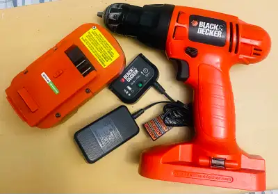 Black & Decker 18V Cordless Drill with Battery and Charger, View more