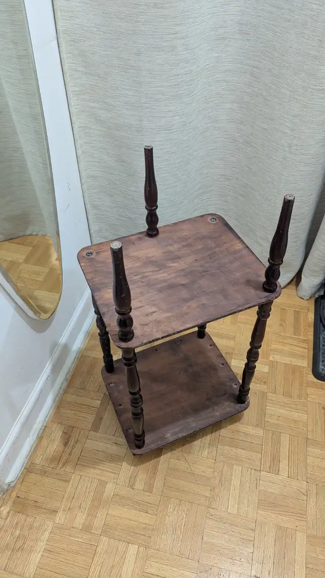 Vintage Telephone Table Display Plinth Stand Table Wood Side Sta in Other Tables in City of Toronto - Image 5