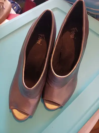 Fioni silver open toed high heels, View more