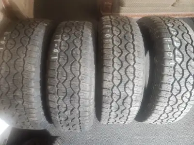 275 65 18 GOODYEAR WRANGLER TERRITORY AT . Have 4 tires for sale. Less than 5000kms on them. All 4 h...