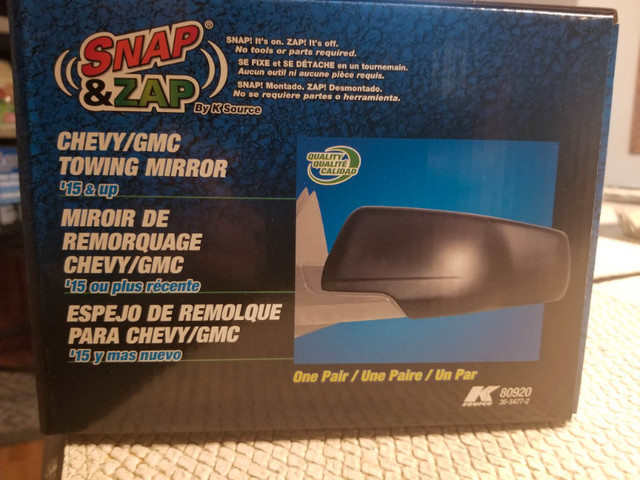 Snap & Zap Custom Fit Towing Mirror for Chevy & GMC in Other in Calgary - Image 3