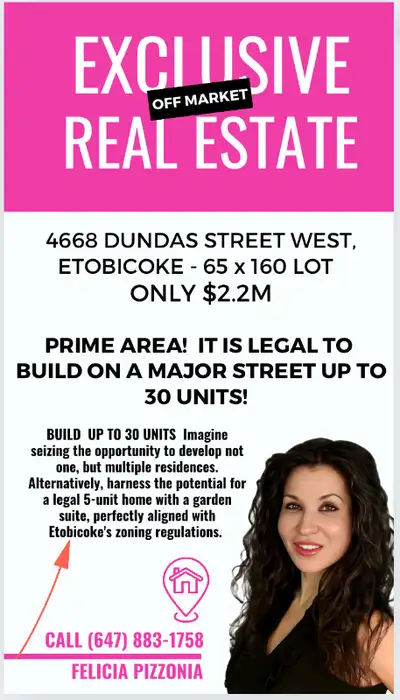 Prime Real Estate For Sale in Etobicoke!  4668 Dundas Street W
