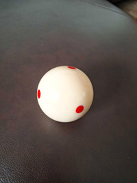 2-1/4" Regulation Size Billiard/Pool Cue Ball With 6 Red Dots