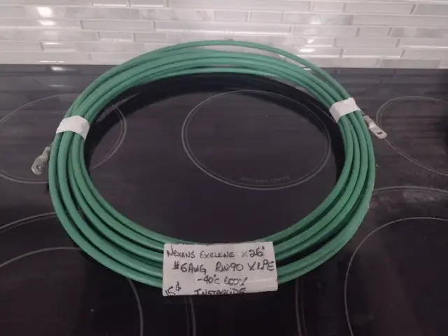 #6 AWG STRANDED BARE COPPER GROUNDING GREEN RW90 WIRE (L 26') in Electrical in Laval / North Shore - Image 2