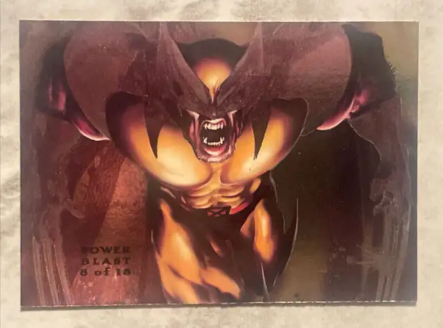 WOLVERINE 1994 Fleer Flair Marvel POWER BLAST FOIL #8 OF 18 NM in Arts & Collectibles in Longueuil / South Shore - Image 4