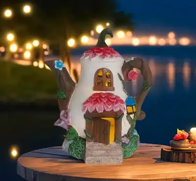 Teapot fairy solar light house, View more