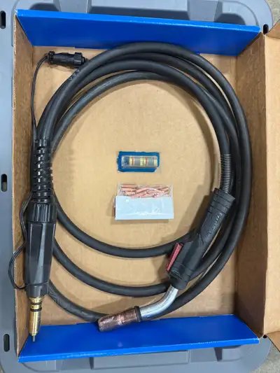 Factory exstended length 250 miller series MIG welded whip. $325+gst. - 030/035 liner and extra cons...