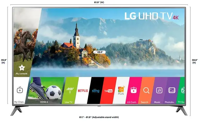 LG 4K UHD LED HDR Smart LED TV - 70 Inch + Wall Mount in TVs in Mississauga / Peel Region - Image 3