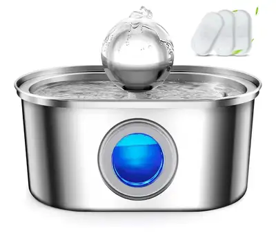 Cat/Dog Water Fountain Stainless Steel 3.2L, View more