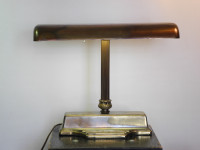 Lampe de bureau Art Déco, couleur bronze patiné - Antique
