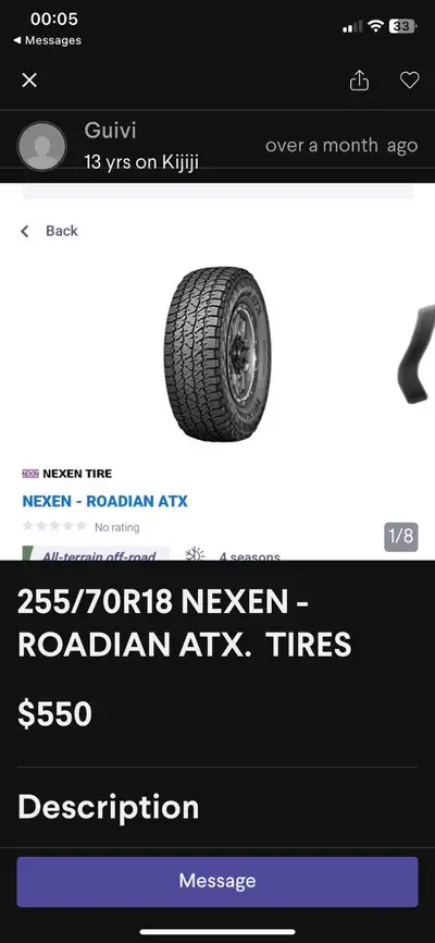 4 season and winter proofed tires, in very good condition!