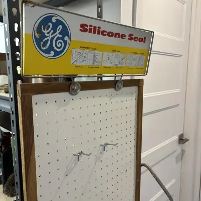 Ancien présentoir avec enseigne vintage General Electric, View more