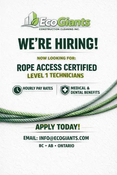 We're hiring Level 1 Rope Access Technicians!!!, View more