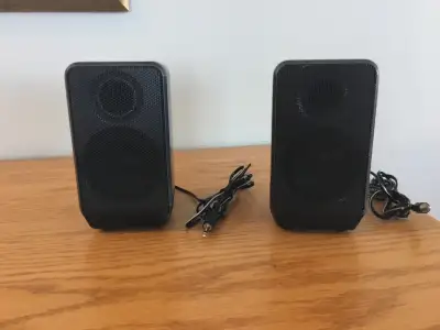 Two small extension speakers., View more