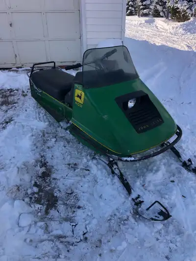 For the John Deere enthusiast. A collection must have. A John Deere snowmobile. 1972 Model 400. CCW...