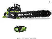 Scie mécanique à batterie 40V Greenworks - NEUF