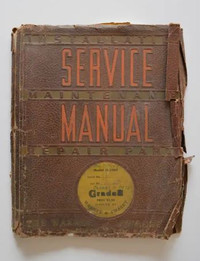 GRADALL Crane M-2460 Service manual 1940s